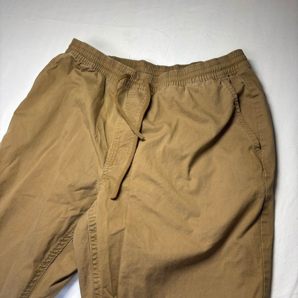 Columbia Jogger Pants Mens M Brown Khaki Elastic Waist Drawstring Hiking Outdoor